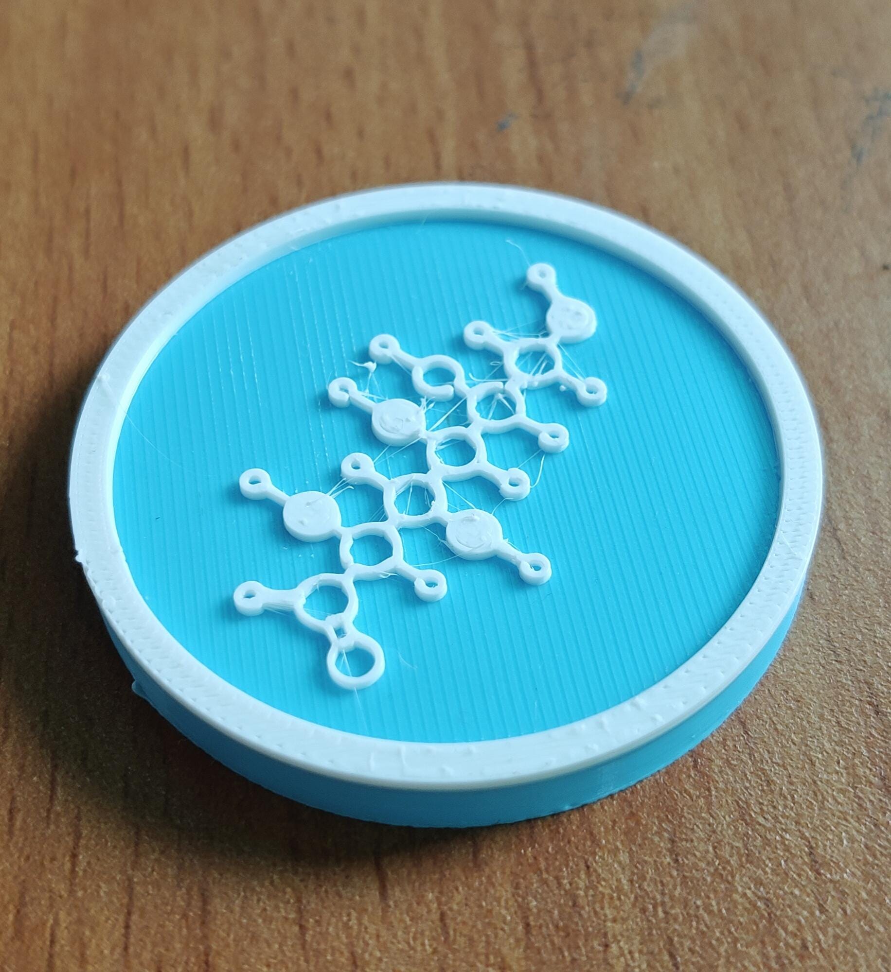 Glucose Molecule Coasters | Heat-Resistant PETG Science Gift (Pack of 5)