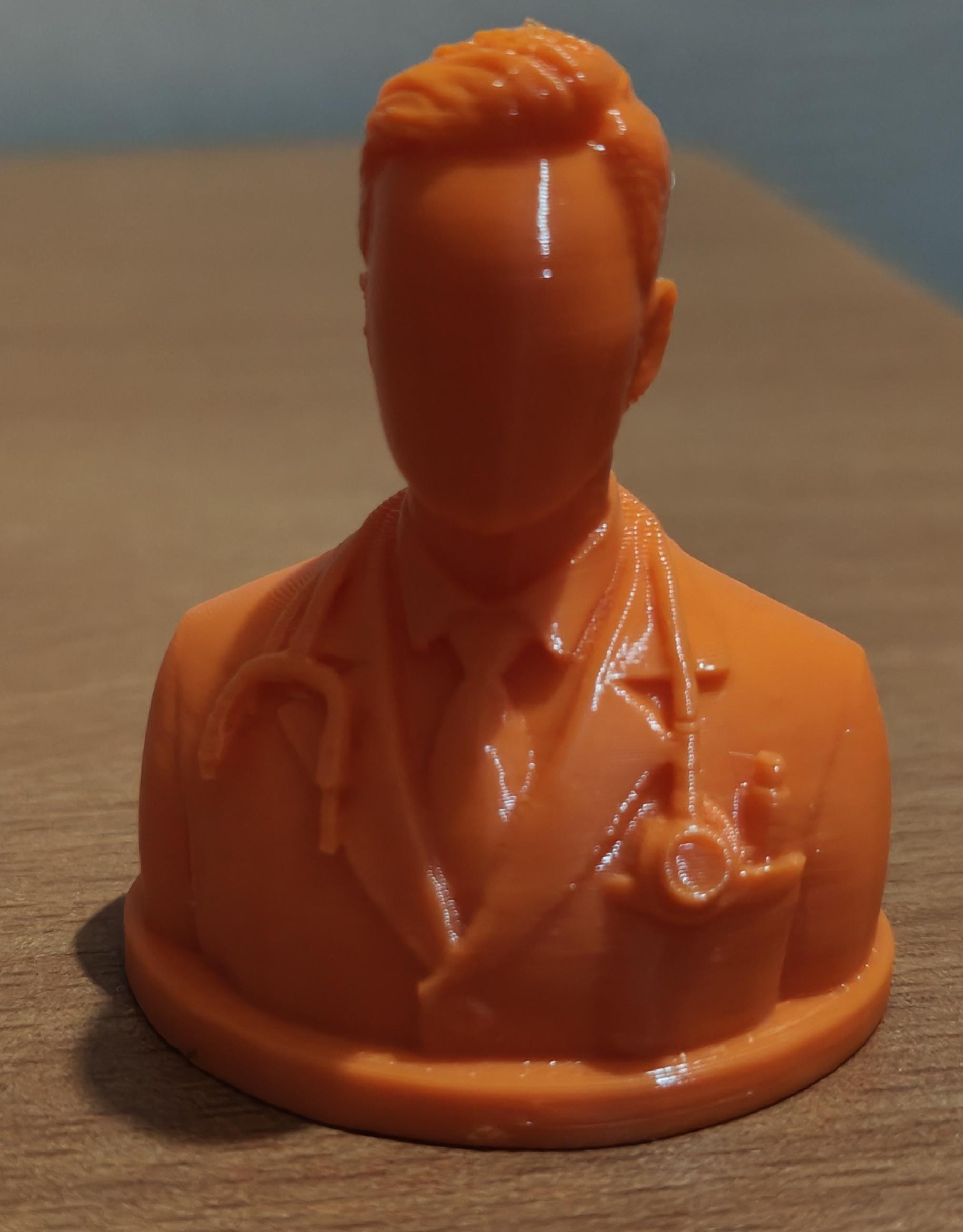 100mm Doctor Bust | Medical Professional Desk Decor, Physician Sculpture