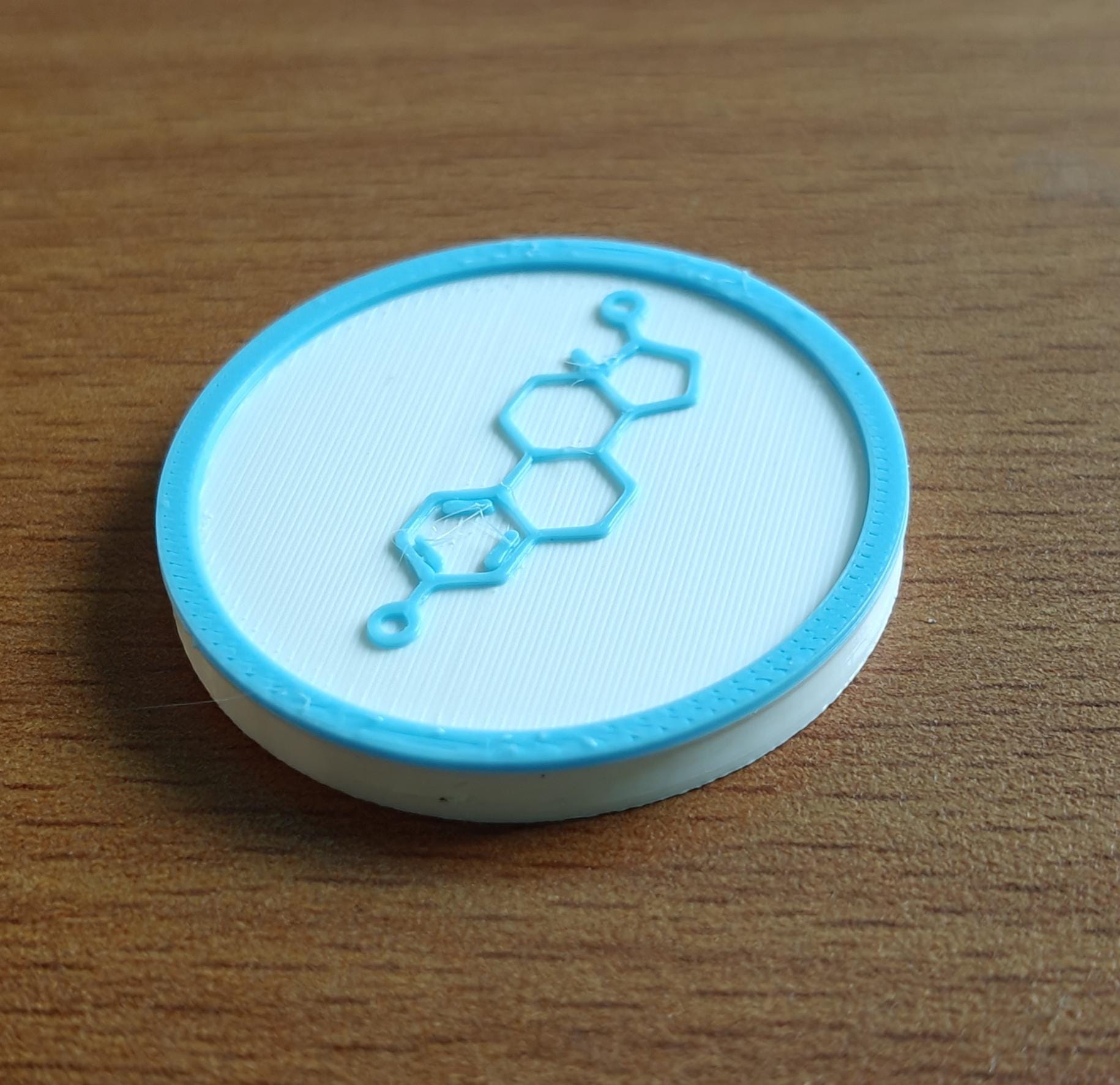 Estrogen Molecule Coaster Set | Pack of 5 | 100mm Heat-Resistant PETG