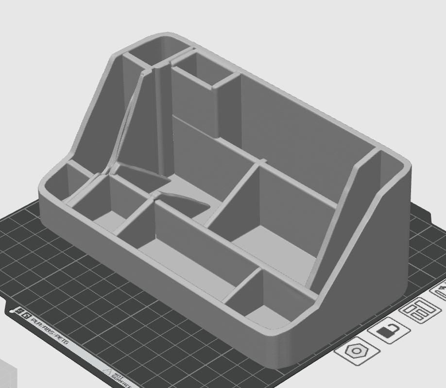 Minimalist Desktop Organizer Tray | 170mm Tech Station, Office Desk Accessory
