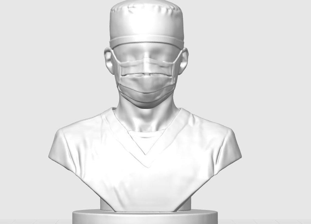 Miniature Surgeon Bust | Operative Professional Desk Decor | Surgical Specialist Sculpture | Residency & Fellowship Graduation Gift