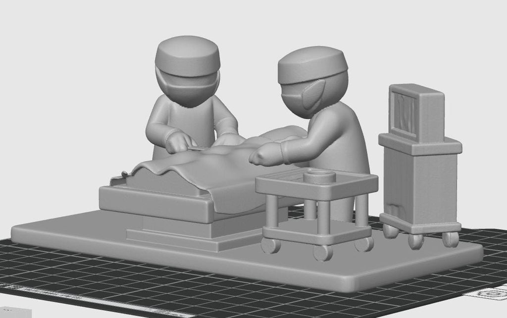 150mm Medical Specialty Diorama | Healthcare Scene Miniature | Professional Medical Gift
