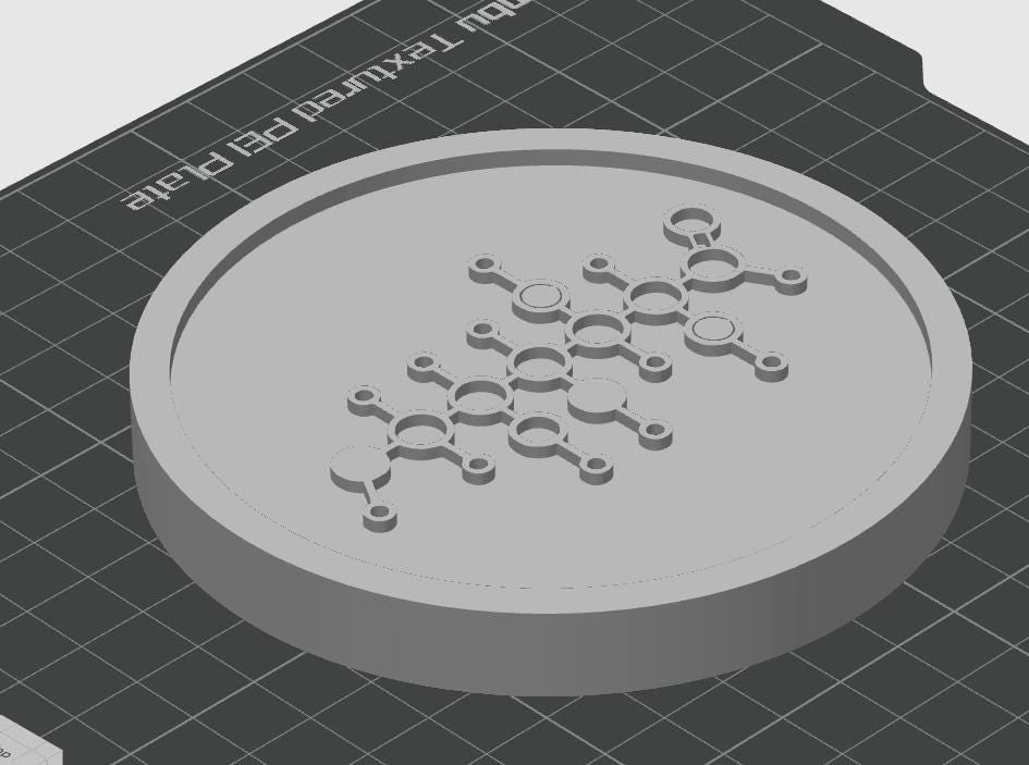 Glucose Molecule Coasters | Heat-Resistant PETG Science Gift (Pack of 5)