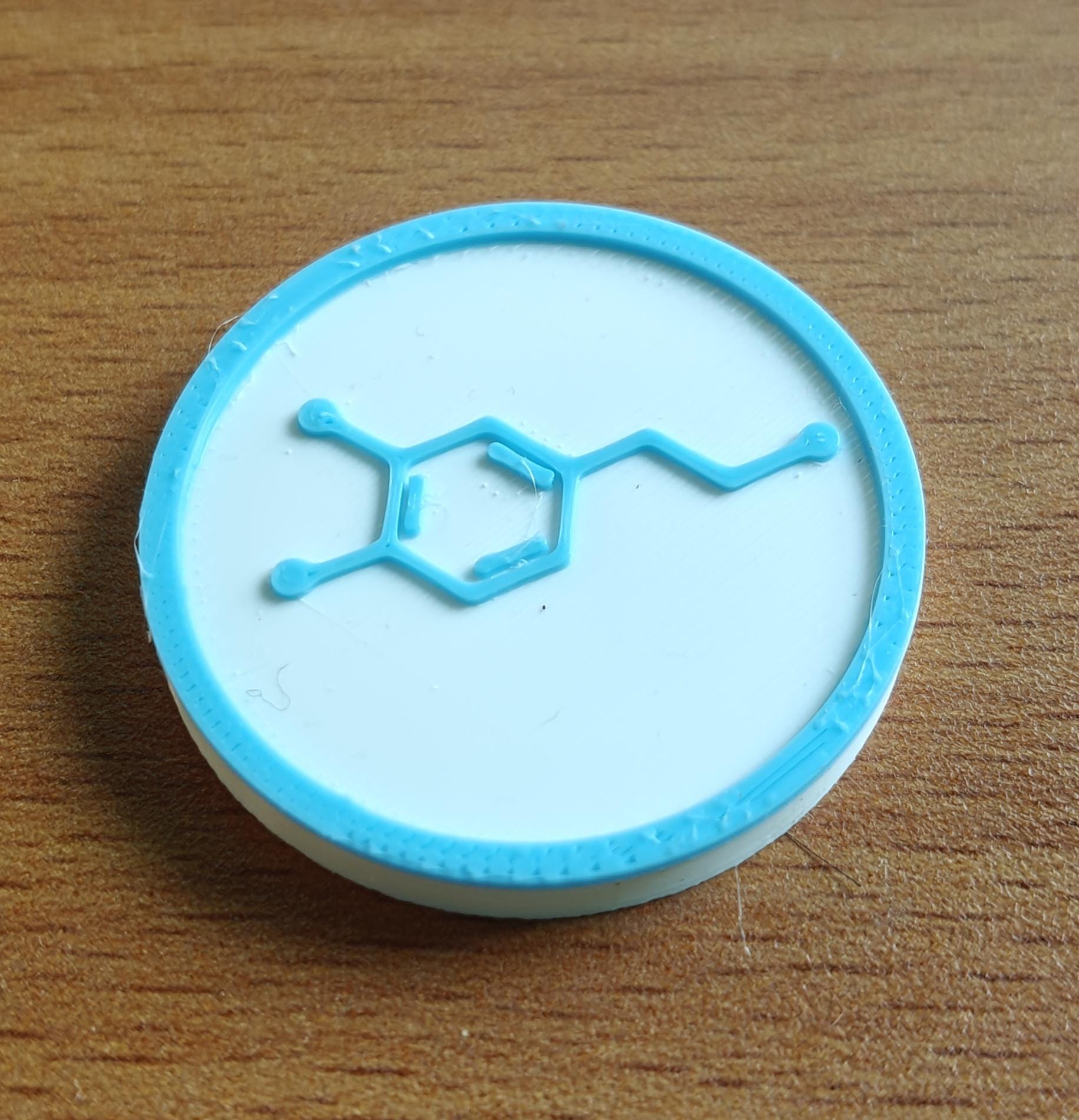 Dopamine Molecule Coaster Set | Pack of 5 | 100mm Heat-Resistant PETG