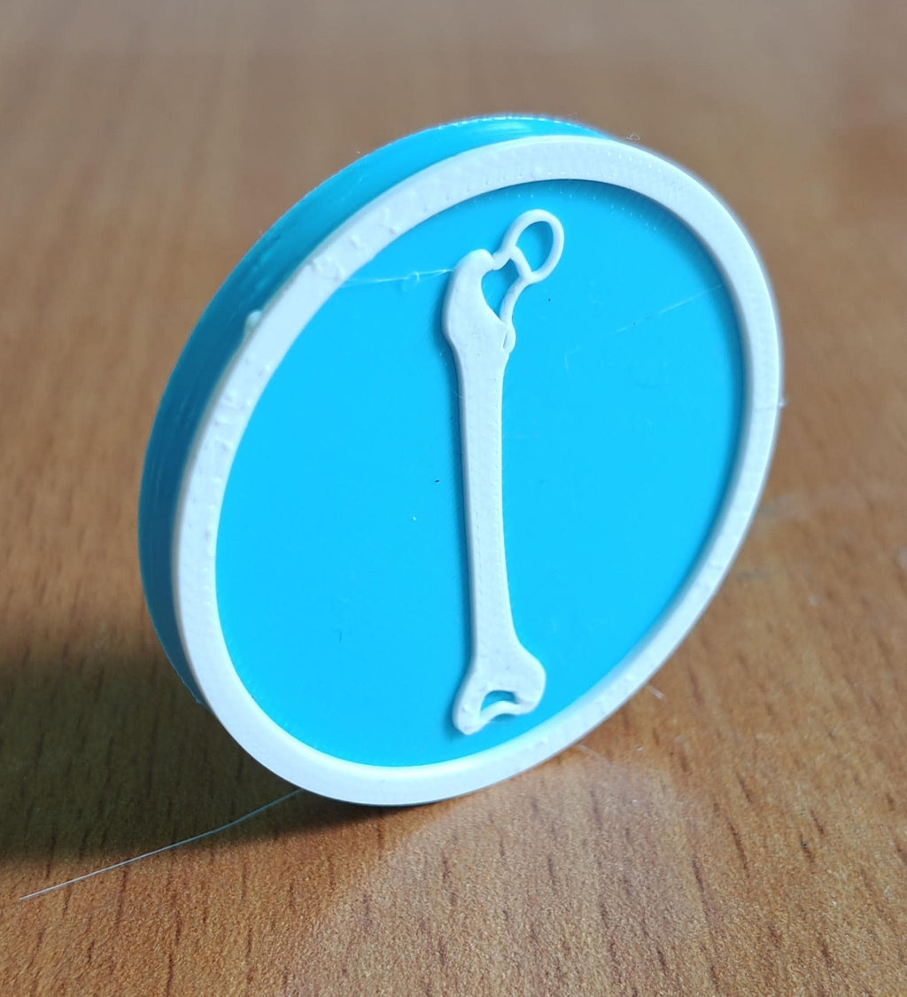 Femur Bone Coaster Set | Pack of 5 | 100mm Heat-Resistant PETG
