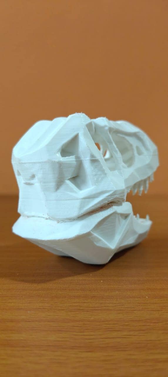Geometric T-Rex Skull | Low Poly Dinosaur Art | Prehistoric Desk Decor | Modern T-Rex Fossil Sculpture