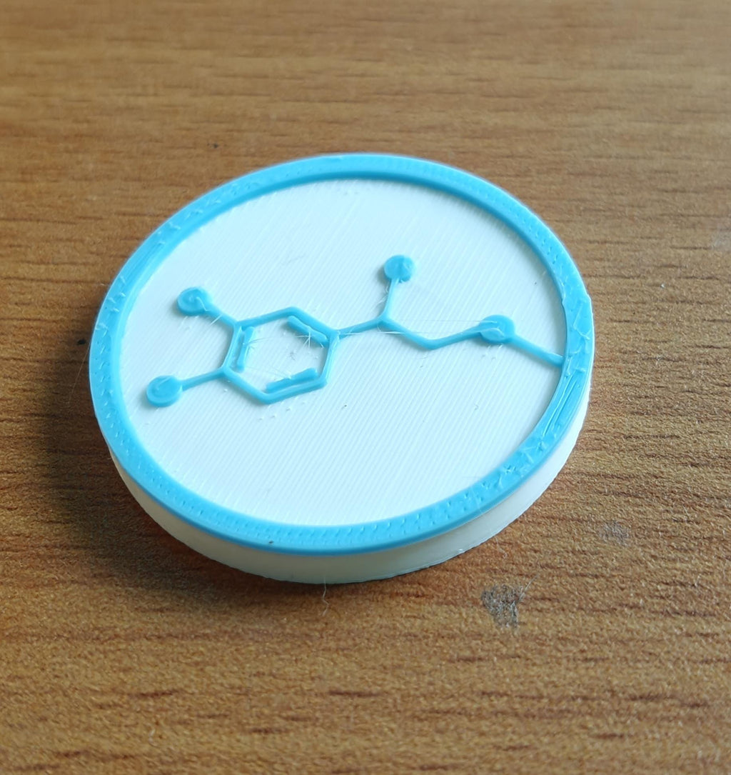 Adrenaline Molecule Coasters | Heat-Resistant PETG | Medical Gift Set