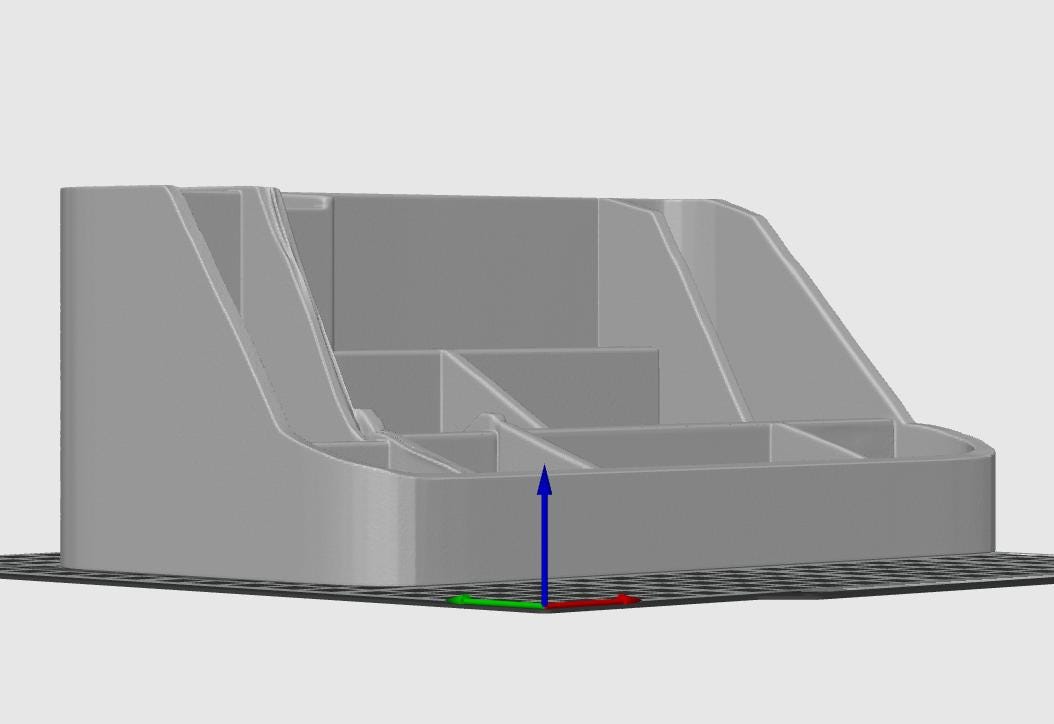 Minimalist Desktop Organizer Tray | 170mm Tech Station, Office Desk Accessory