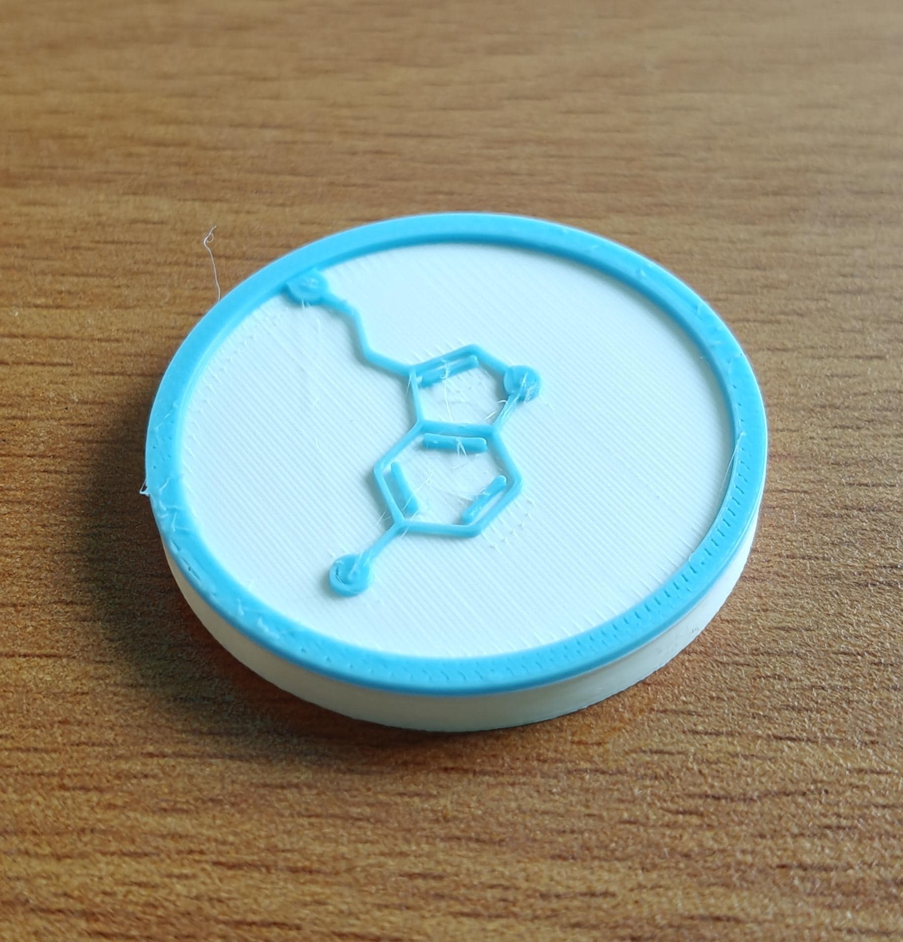 Seratonin Molecule Coaster Set | Pack of 5 | 100mm Heat-Resistant PETG