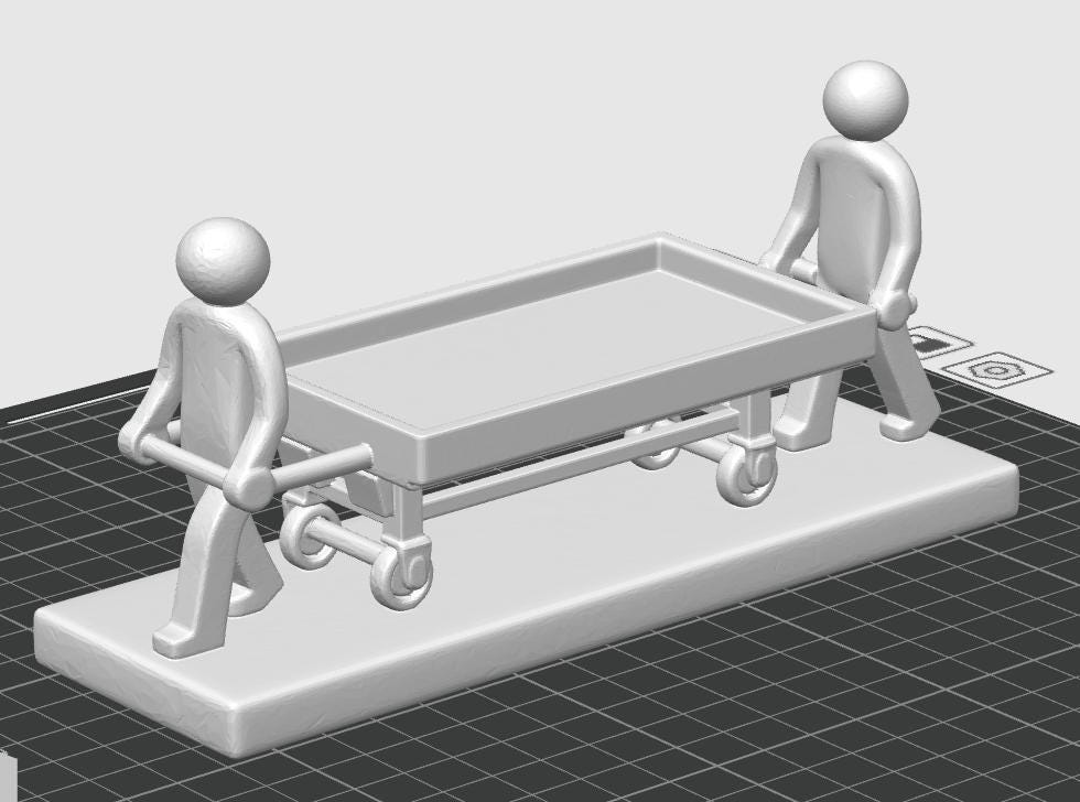 Medical Stretcher Desk Organizer | Gurney Pen Holder for Paramedics, Nurses, Doctors