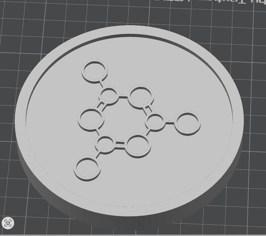 Melamine Molecule Coaster Set | Pack of 5 | 100mm Heat-Resistant PETG
