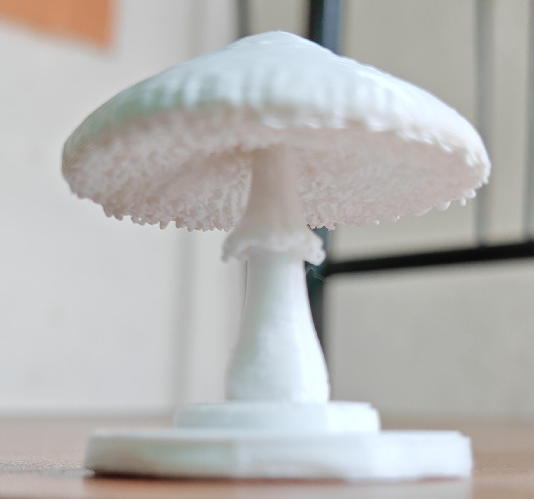 100mm Parasol Mushroom Sculpture | Macrolepiota procera Fungal Model, Mycology Gift