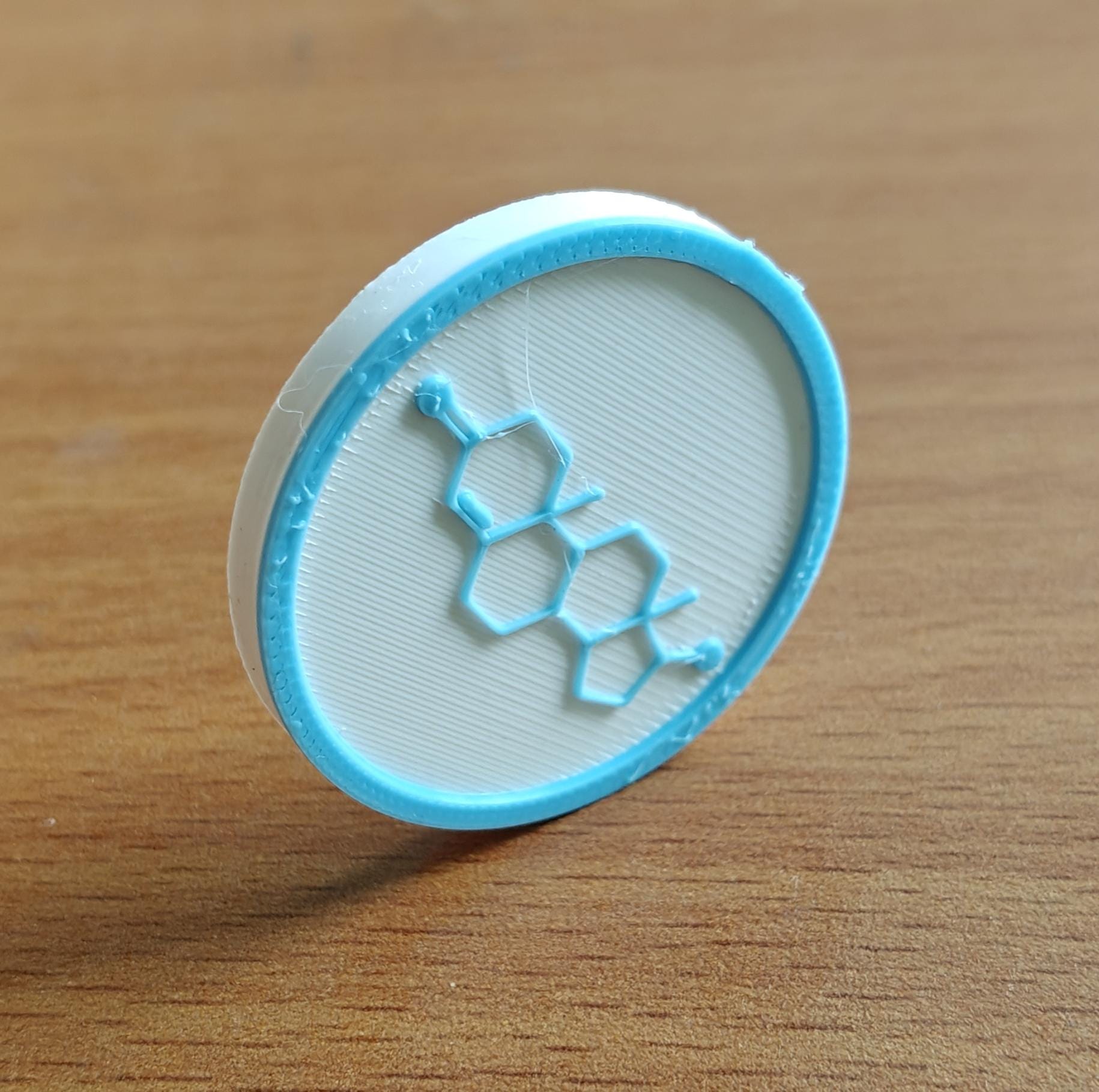 Testosterone Molecule Coasters | Heat-Resistant PETG | Medical Office Decor Set
