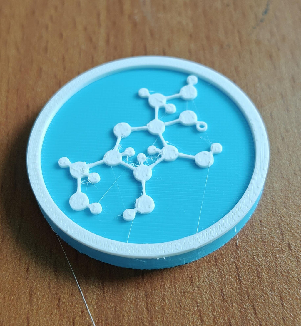 Fructose Molecule Coasters | PETG Science Decor, Pack of 5