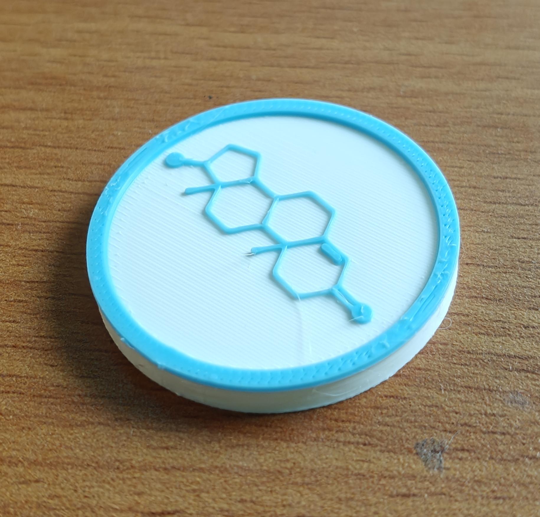 Testosterone Molecule Coasters | Heat-Resistant PETG | Medical Office Decor Set