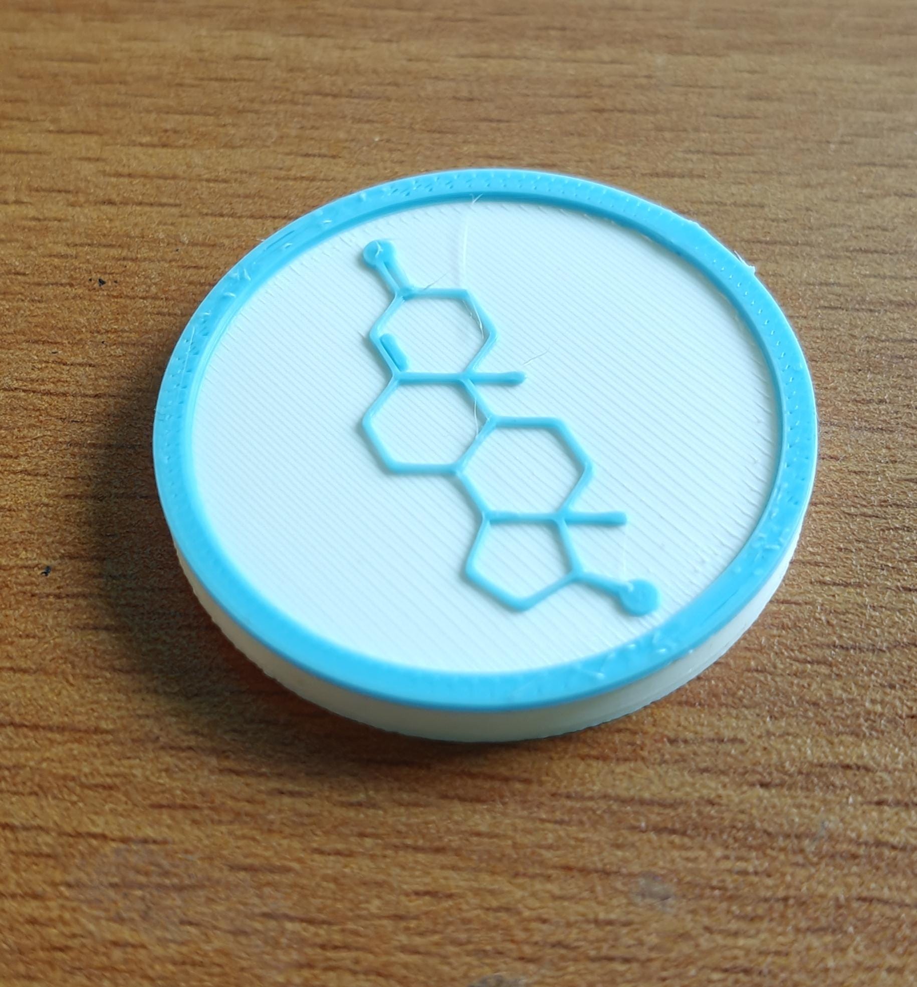 Testosterone Molecule Coasters | Heat-Resistant PETG | Medical Office Decor Set