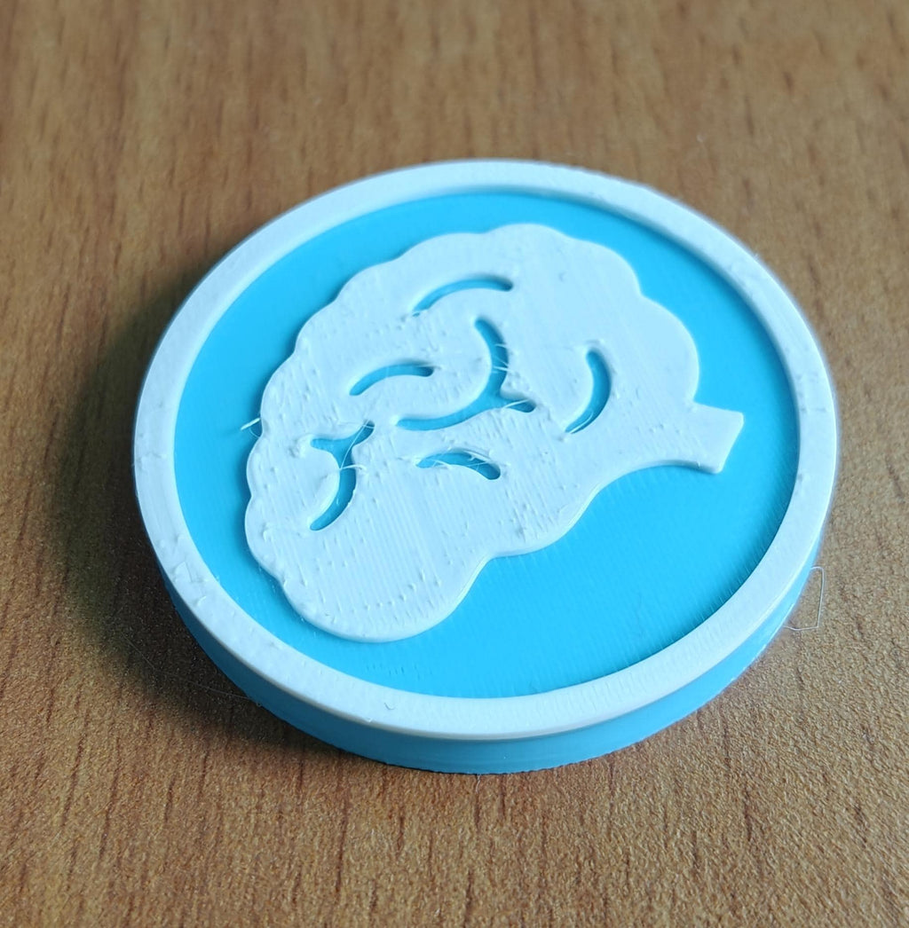Brain Coaster Set | Pack of 5 | 100mm Heat-Resistant PETG