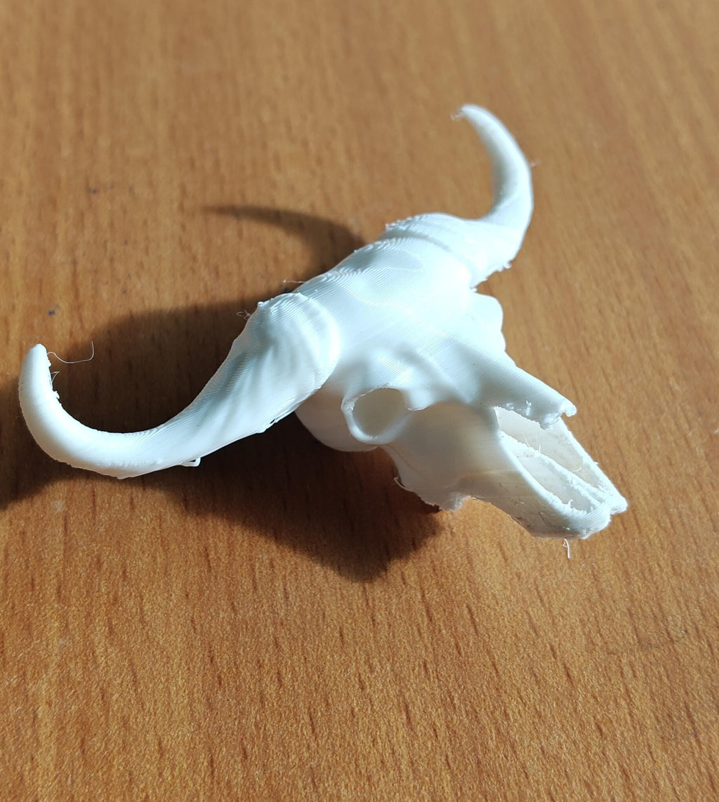 Buffalo Skull Sculpture | American Bison Skeletal Decor (175mm or 250mm)