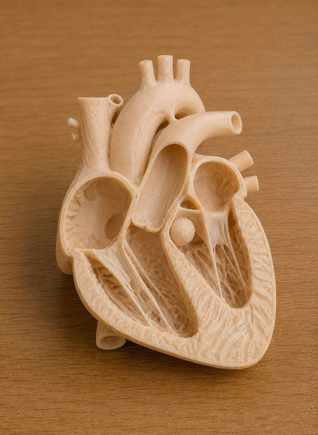 Anatomical Cross-Sectional Human Heart Model | Cardiac Internal Chamber Display | Cardiology & Cardiothoracic Surgery Consultation Prop